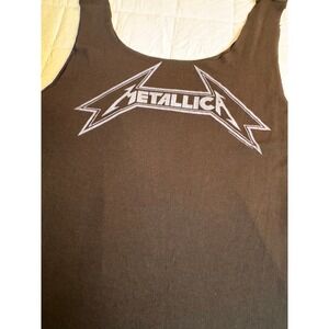 Metallica Band Logo Tank Top Black Concert Music Medium